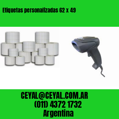 Etiquetas personalizadas 62 x 49