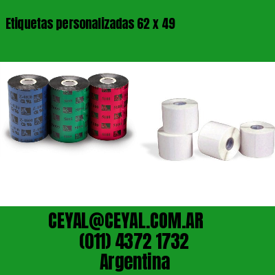 Etiquetas personalizadas 62 x 49