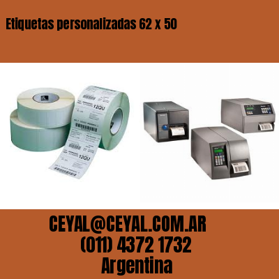 Etiquetas personalizadas 62 x 50
