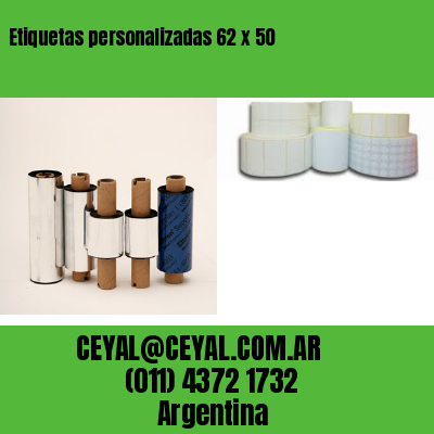 Etiquetas personalizadas 62 x 50