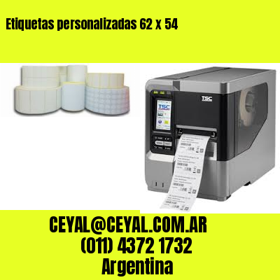 Etiquetas personalizadas 62 x 54