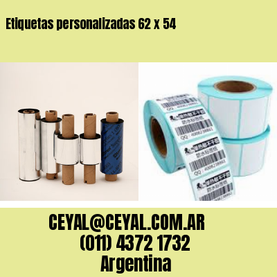 Etiquetas personalizadas 62 x 54