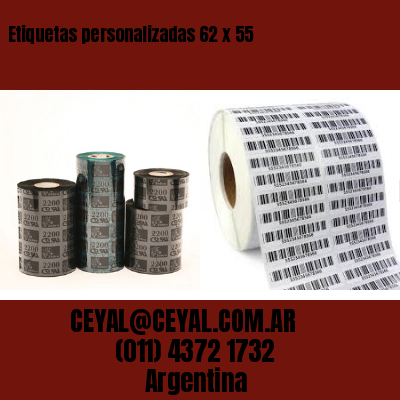 Etiquetas personalizadas 62 x 55