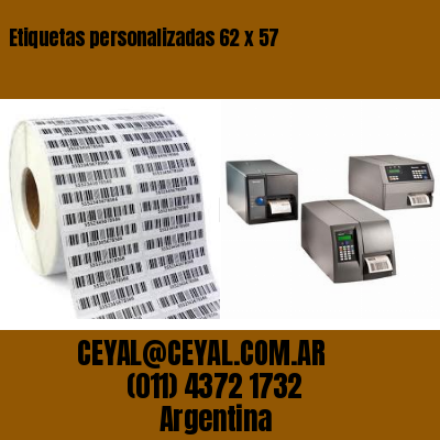 Etiquetas personalizadas 62 x 57