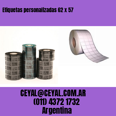 Etiquetas personalizadas 62 x 57