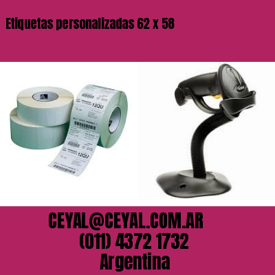 Etiquetas personalizadas 62 x 58