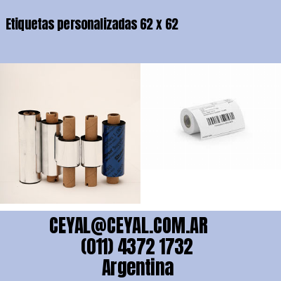 Etiquetas personalizadas 62 x 62