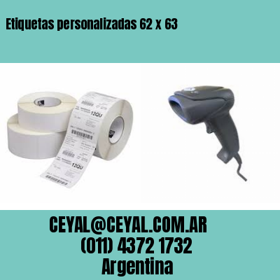 Etiquetas personalizadas 62 x 63