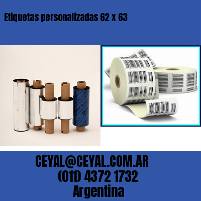 Etiquetas personalizadas 62 x 63