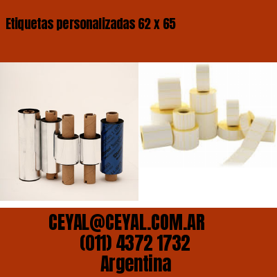 Etiquetas personalizadas 62 x 65