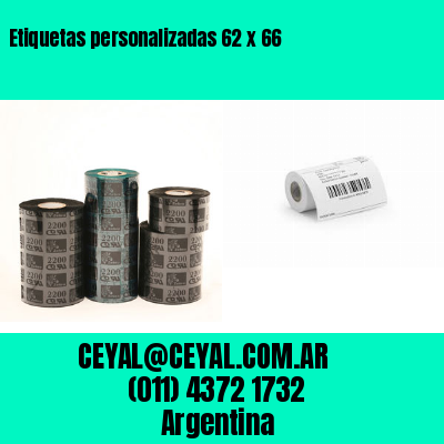 Etiquetas personalizadas 62 x 66