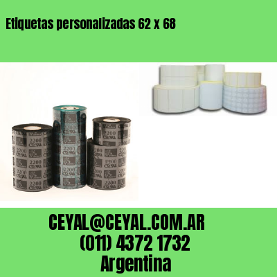 Etiquetas personalizadas 62 x 68