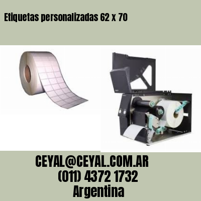 Etiquetas personalizadas 62 x 70
