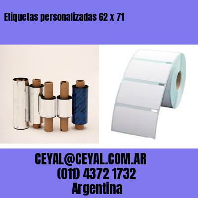 Etiquetas personalizadas 62 x 71