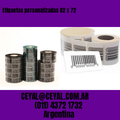 Etiquetas personalizadas 62 x 72