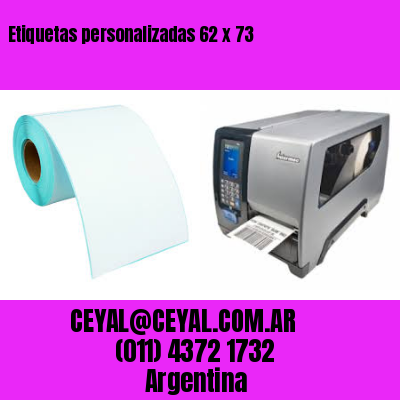 Etiquetas personalizadas 62 x 73