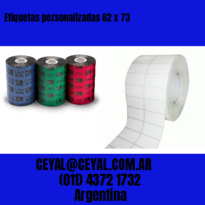 Etiquetas personalizadas 62 x 73