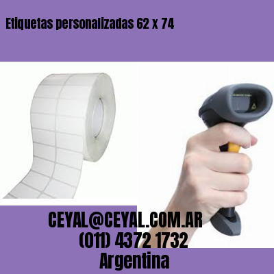 Etiquetas personalizadas 62 x 74