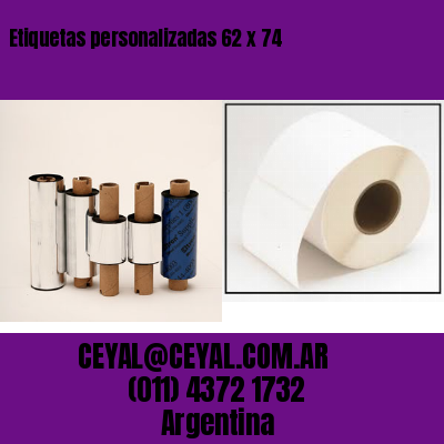 Etiquetas personalizadas 62 x 74
