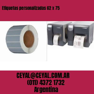 Etiquetas personalizadas 62 x 75