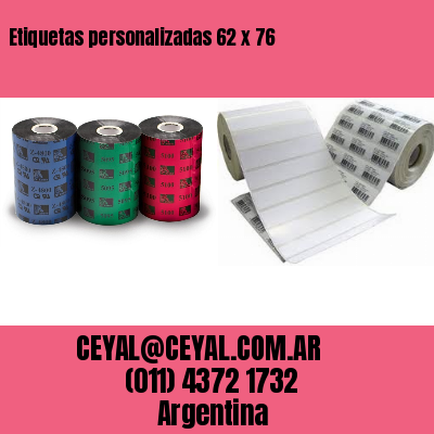 Etiquetas personalizadas 62 x 76