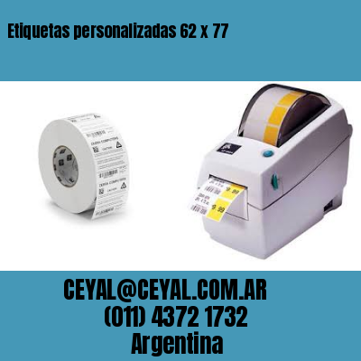 Etiquetas personalizadas 62 x 77