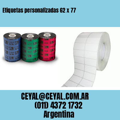 Etiquetas personalizadas 62 x 77