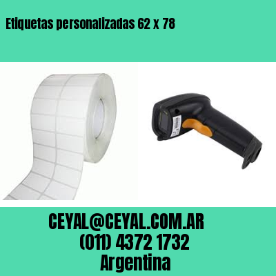Etiquetas personalizadas 62 x 78