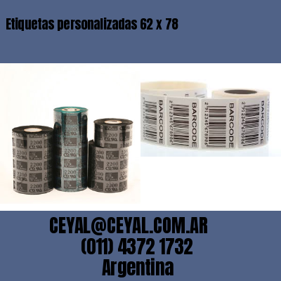 Etiquetas personalizadas 62 x 78