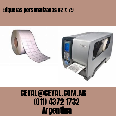Etiquetas personalizadas 62 x 79