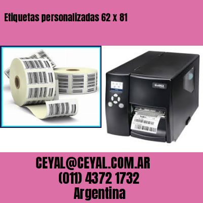 Etiquetas personalizadas 62 x 81