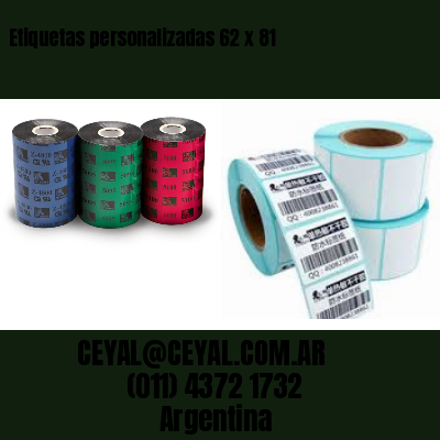 Etiquetas personalizadas 62 x 81