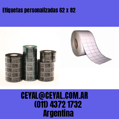 Etiquetas personalizadas 62 x 82