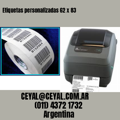 Etiquetas personalizadas 62 x 83