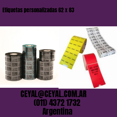 Etiquetas personalizadas 62 x 83