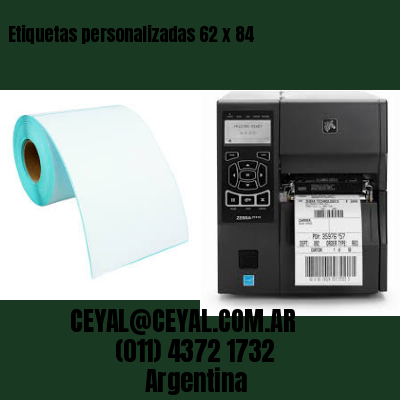 Etiquetas personalizadas 62 x 84