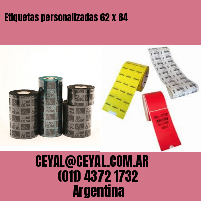 Etiquetas personalizadas 62 x 84