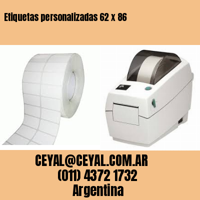 Etiquetas personalizadas 62 x 86