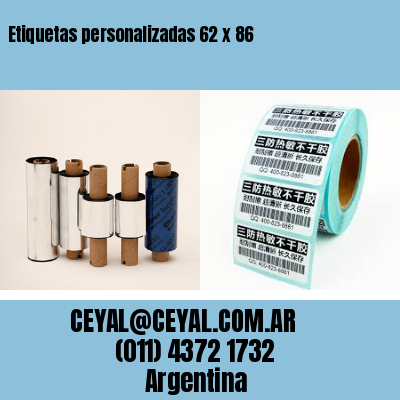 Etiquetas personalizadas 62 x 86