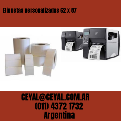 Etiquetas personalizadas 62 x 87