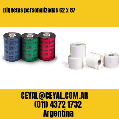 Etiquetas personalizadas 62 x 87