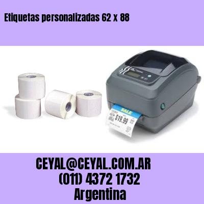 Etiquetas personalizadas 62 x 88