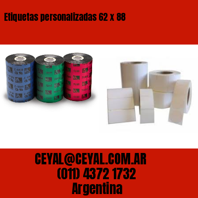 Etiquetas personalizadas 62 x 88