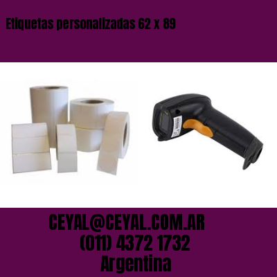 Etiquetas personalizadas 62 x 89