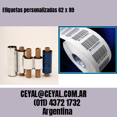 Etiquetas personalizadas 62 x 89
