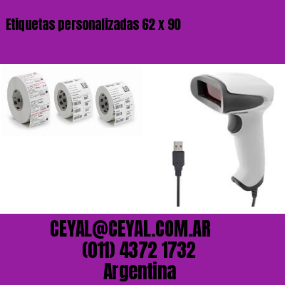 Etiquetas personalizadas 62 x 90
