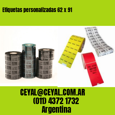 Etiquetas personalizadas 62 x 91