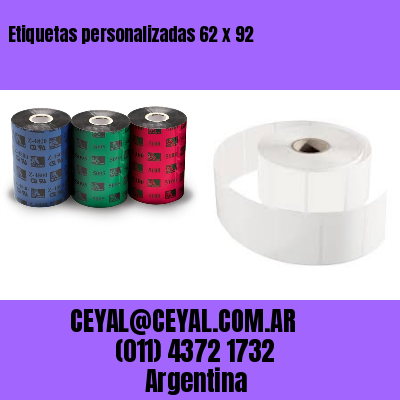 Etiquetas personalizadas 62 x 92