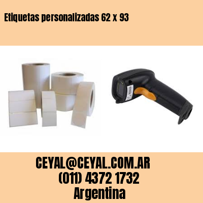 Etiquetas personalizadas 62 x 93