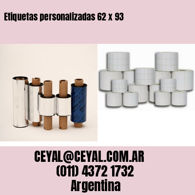 Etiquetas personalizadas 62 x 93